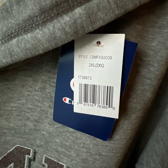 Champion Texas A&M Aggies Hoodie Sweatshirt Gray Pullover Sweater Size 2XL NWT - Picture 6 of 12